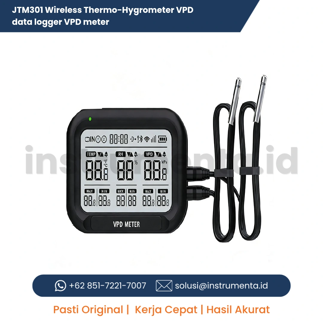 Official Supplier JTM301 Wireless Thermo-Hygrometer VPD Data Logger Alat Ukur Defisit Tekanan Uap Tanaman